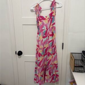Colorful Sleeveless Maxi Dress